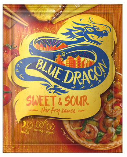 BLUE DRAGON SWEET & SOUR Liquid Ready Stir Fry Sauce For Asian Dishes 120g 4.2oz