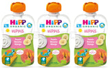 3 HIPP Organic Peach Banana Mango with Yogurt Puree from 6 Months 100g 3.5oz