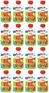 16 HIPP Organic Strawberry Banana Apple Puree Dessert from 4 Months 100g 3.5oz