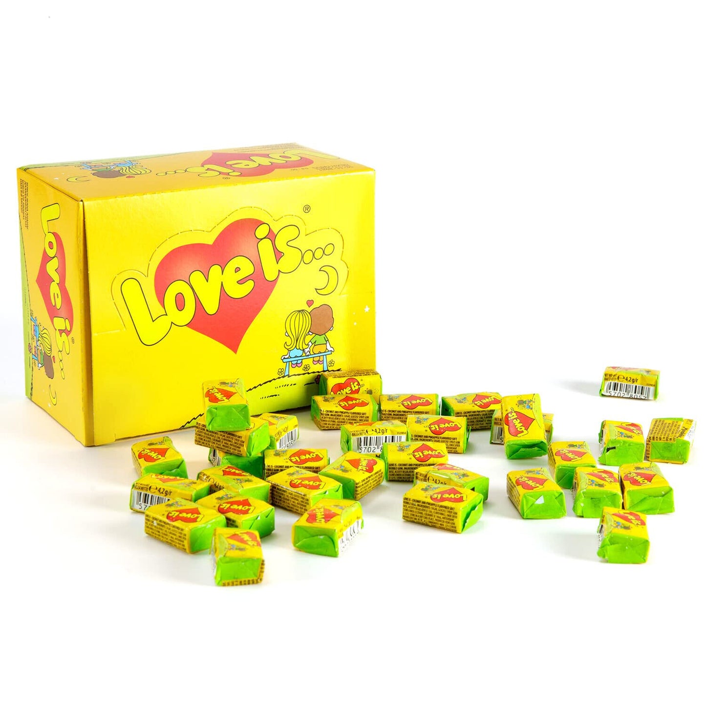 5 LOVE IS BUBBLE GUM BOXES All Flavors Included Perfect Valentine Gift Sweets