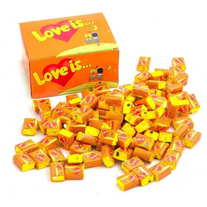 5 LOVE IS BUBBLE GUM BOXES All Flavors Included Perfect Valentine Gift Sweets