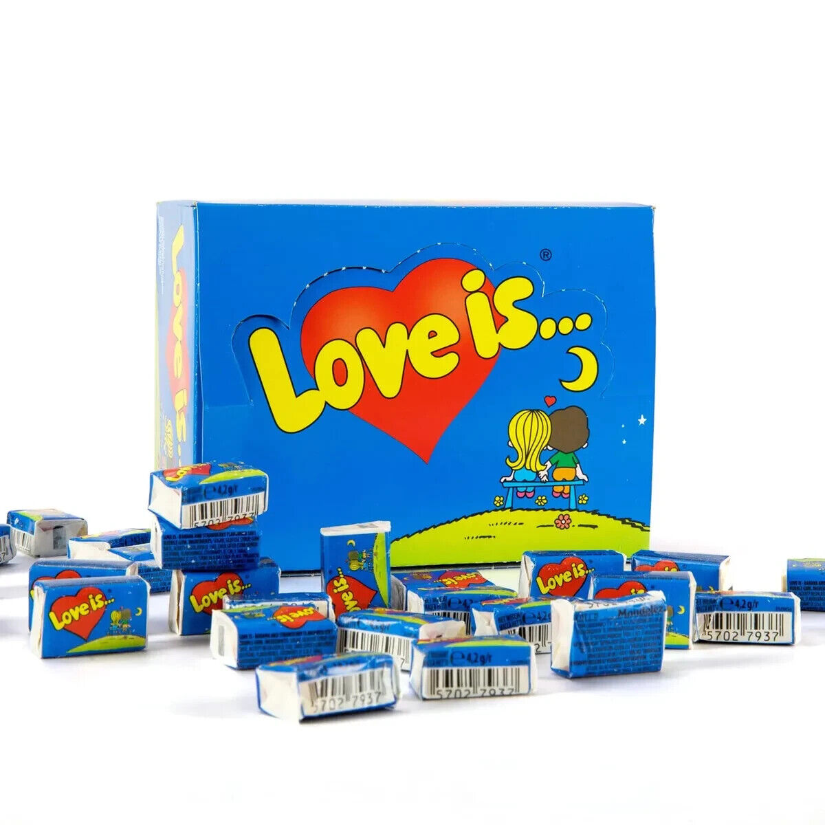 5 LOVE IS BUBBLE GUM BOXES All Flavors Included Perfect Valentine Gift Sweets