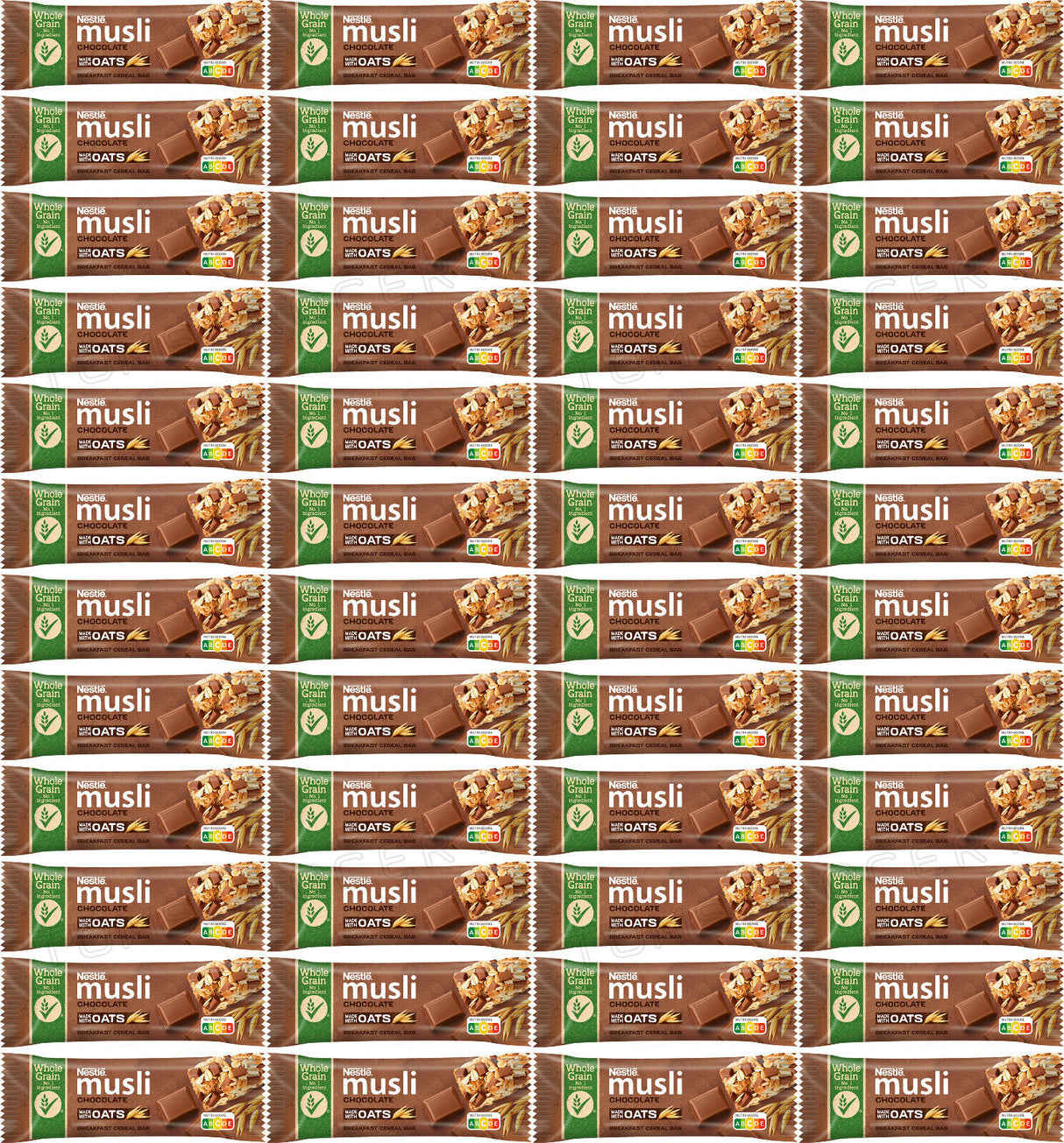 48 NESTLE MUSLI Chocolate Wholegrain Cereal Bars 35g 1.23oz