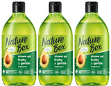 3 NATURE BOX Fruity & Gentle Natural Shower Gel with Avocado Oil 385ml 13fl oz