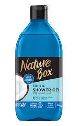 3 NATURE BOX Exotic Natural Shower Gel with Cold Pressed Coconut Oil 385ml