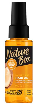 NATURE BOX Nourishing Hair Oil With Argan Oil Instant Split End Protection 70ml