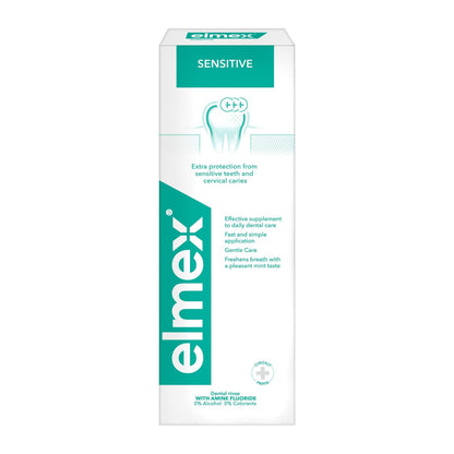 3 ELMEX SENSITIVE Daily Mouthwash Extra Protection 0% Alcohol 0% Colorants 400ml