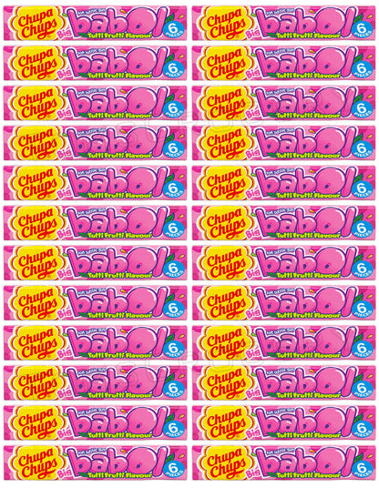 24 CHUPA CHUPS BABOL Tutti Frutti Flavor Bubble Gum European Candy 27.6g 0.97oz