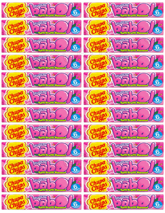 24 CHUPA CHUPS BABOL Tutti Frutti Flavor Bubble Gum European Candy 27.6g 0.97oz