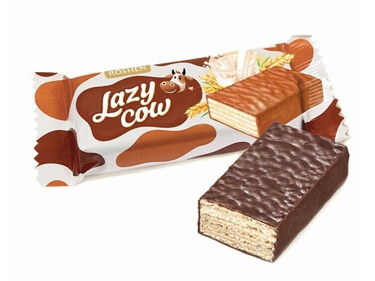 ROSHEN LAZY COW Milk Cream Filling Wafer Candies Delicious Party Sweets 35oz 1KG