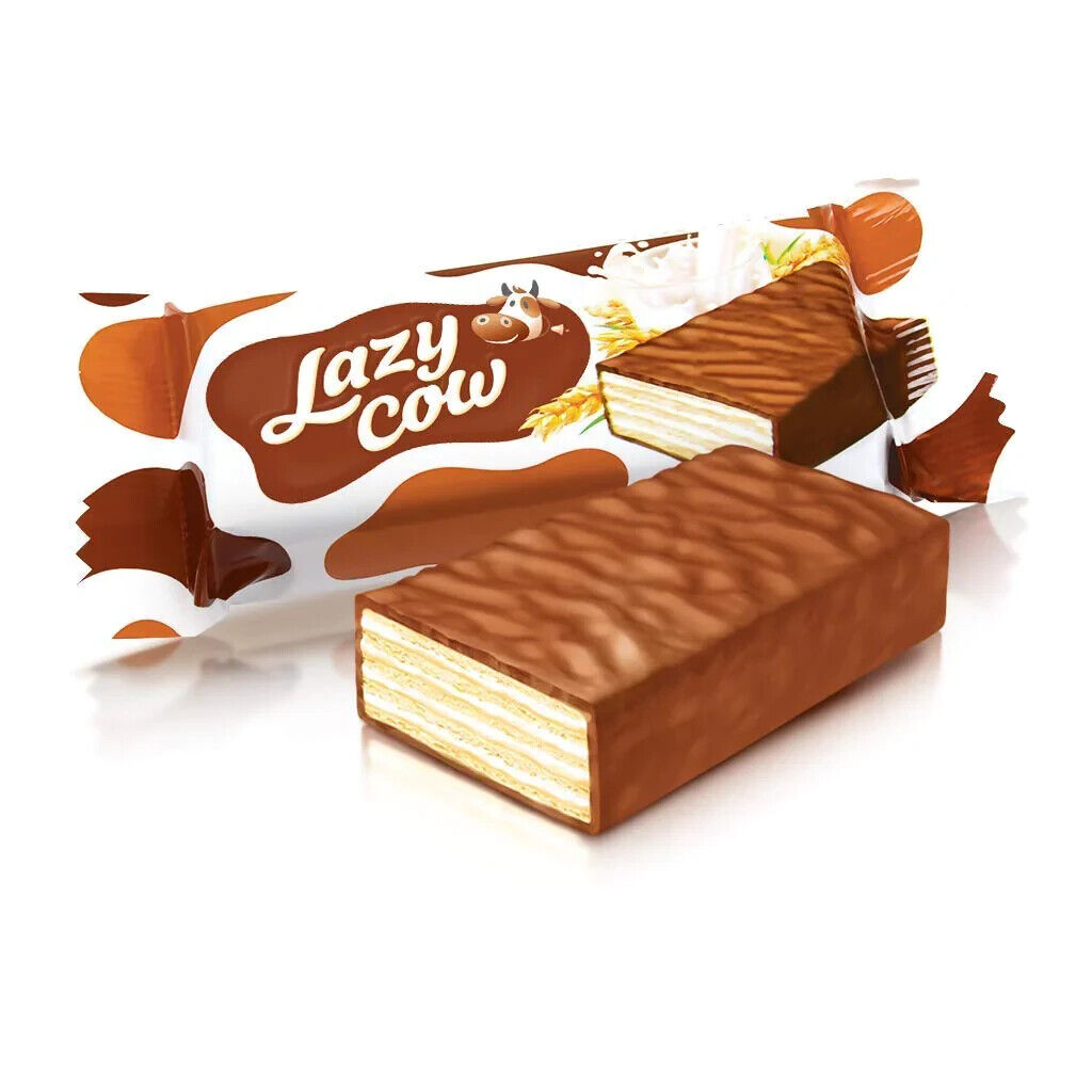 ROSHEN LAZY COW Milk Cream Filling Wafer Candies Delicious Party Sweets 35oz 1KG
