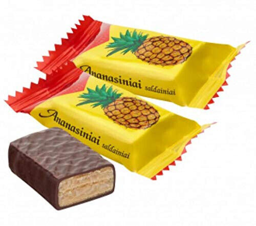 PERGALE ANANASINIAI Sweet & Sour Pineapple Flavor Chocolate Candies 35oz 1kg