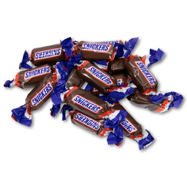 Snickers Chococlate Mini SNICKERS Mini Chocolate Bars Peanut Caramel & Nougat Flavor Candies 1k ...