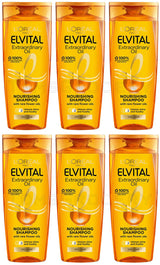 6 L'OREAL Elvital Extraordinary Oil Nourishing Shampoo for Dry Hair 250ml 8.45oz