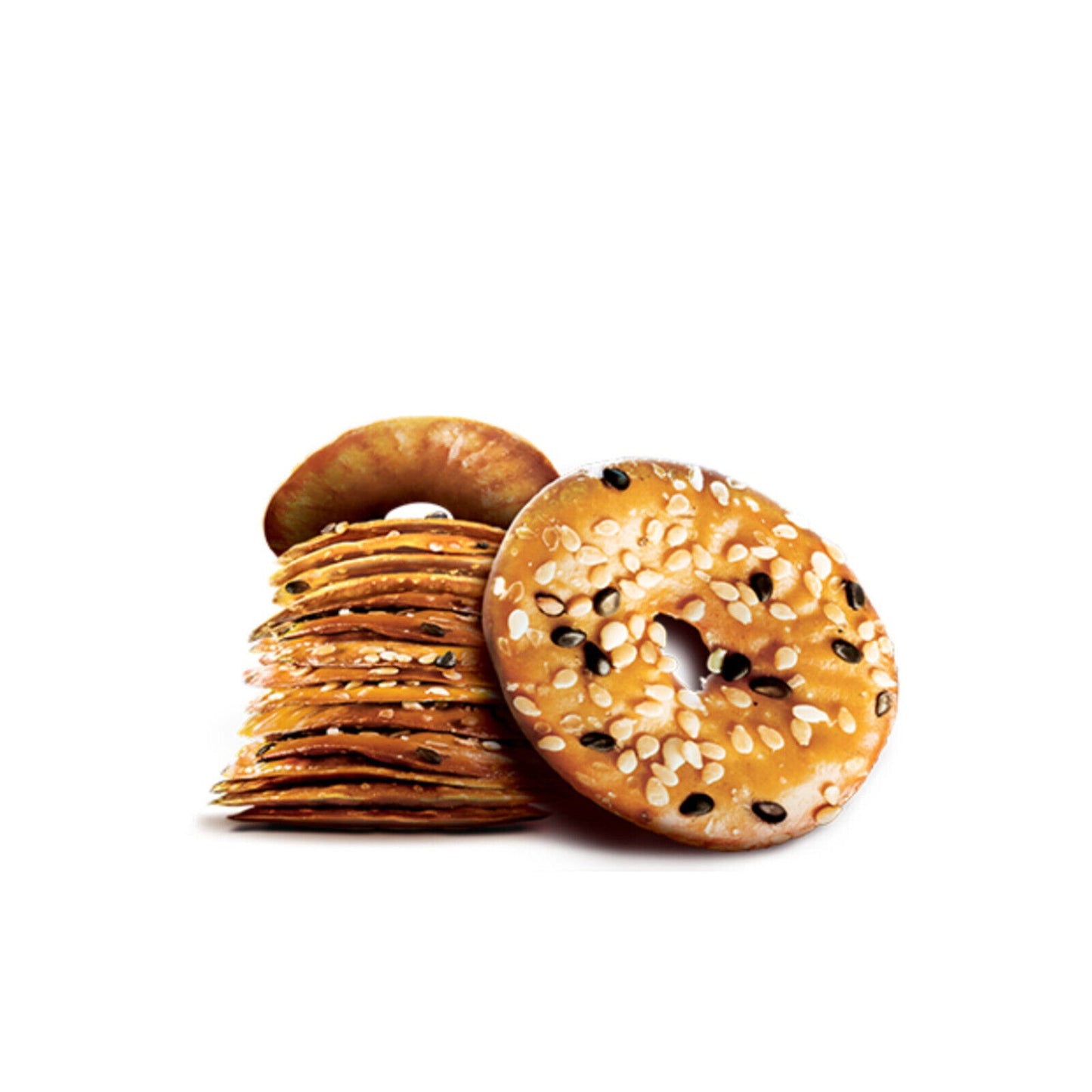 16 ELEPHANT Baked Squeezed Pretzels with Sesame Seeds Crackers Snacks 80g 2.8oz