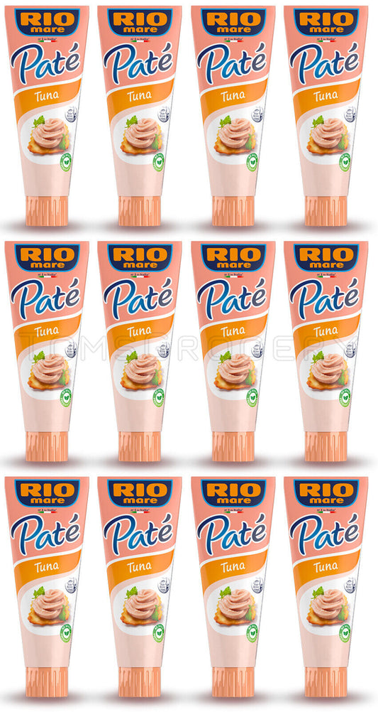 12 RIO MARE Tuna Pate Snacks Spreadable Tubes Made in Italy 100g 3.5oz