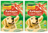 2 FRISKIES Funtastix Low Fat Bacon & Cheese Dog Treats with Vitamins 175g 6.1oz