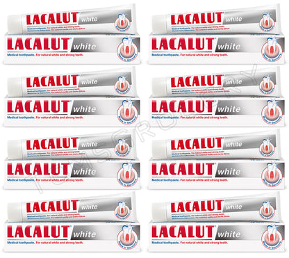 8 LACALUT WHITE Daily Whitening Toothpaste Protects from Caries 75ml
