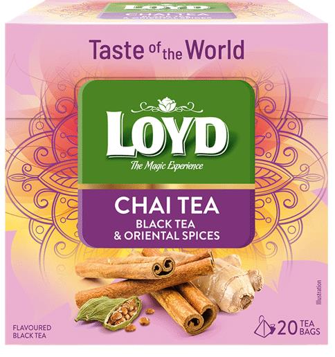 4 LOYD CHAI TEA Oriental Spices Flavored Black Tea Boxes (80 servings total)