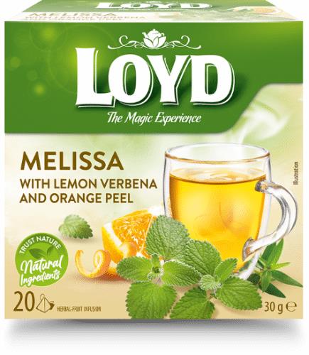 4 LOYD Melissa with Lemon Verbena & Orange Peel Herbal Tea Infusion Boxes