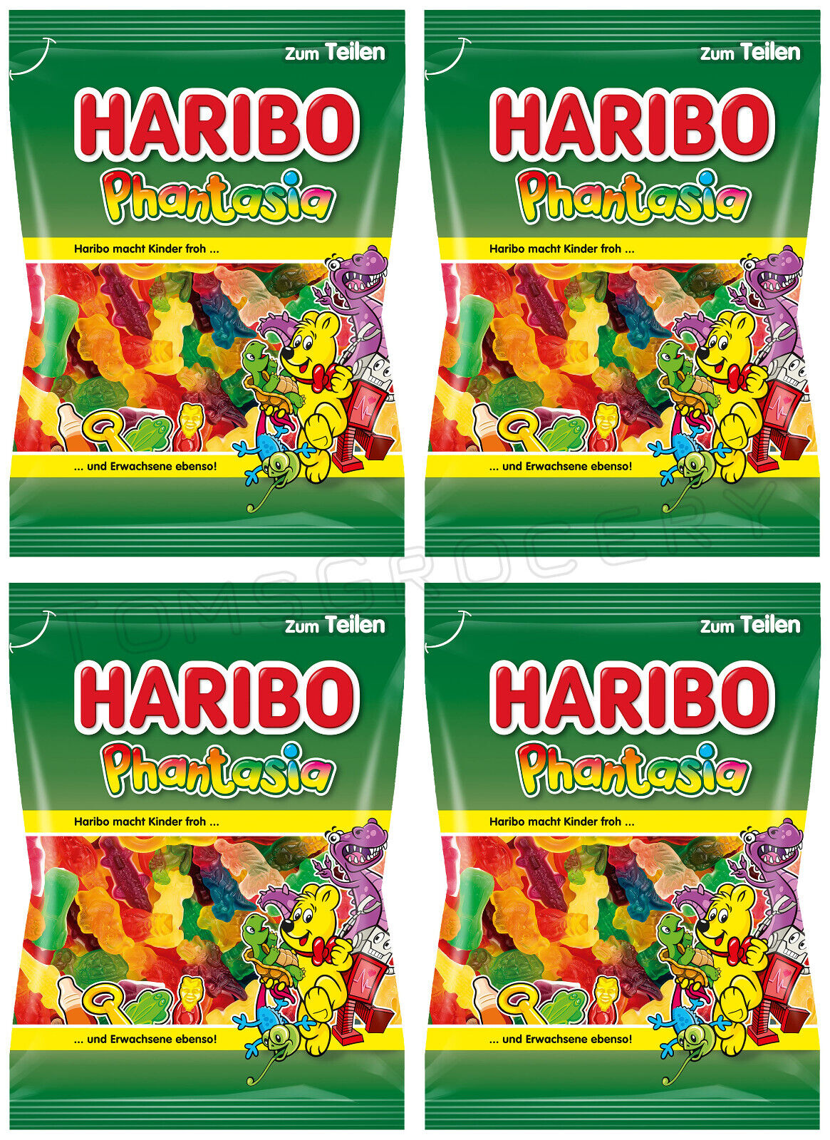 4 HARIBO PHANTASIA Fruit Flavor Assorted Shape Gummy Candy Sweets 175g 6.1oz