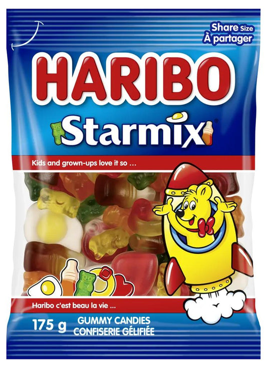 HARIBO STARMIX Assorted Shape Fruit Flavor Gummy Candy Sweets 175g 6.1oz