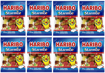 8 HARIBO STARMIX Assorted Shape Fruit Flavor Gummy Candy Sweets 175g 6.1oz