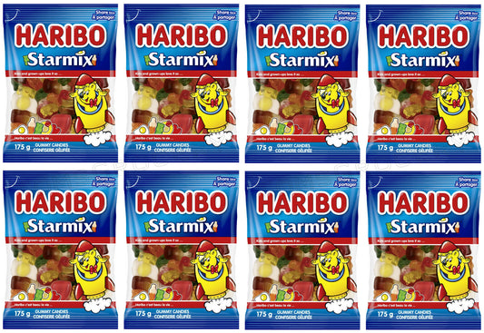 8 HARIBO STARMIX Assorted Shape Fruit Flavor Gummy Candy Sweets 175g 6.1oz