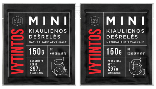 2 DORA Cured Mini Pork Sausages Meat Snacks Preservative Free 150g 5.3oz