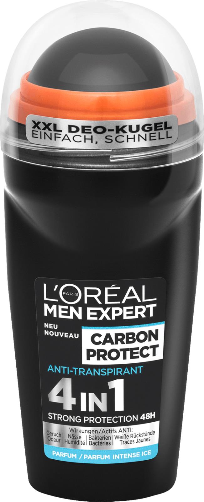 10 L'OREAL MEN EXPERT CARBON PROTECT 4in1 XXL Roll On Anti-Perspirant Deodorant