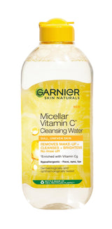 2 GARNIER Micellar Vitamin C Cleansing Water Hypoallergenic for Dull Skin 400ml