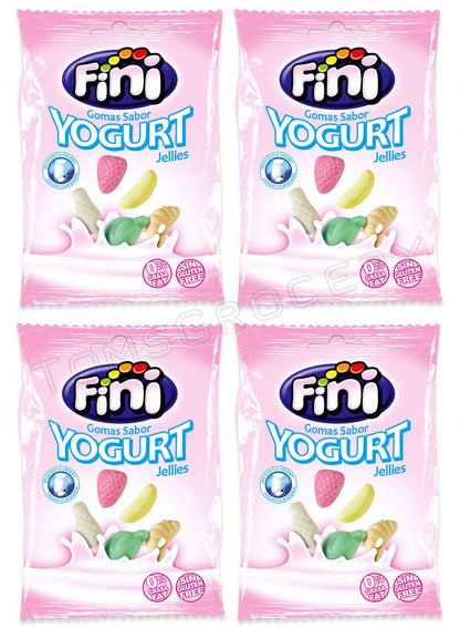 4 FINI YOGURT Jellies Gummy Candy Gluten Fat Free Sweets 90g 3.1oz