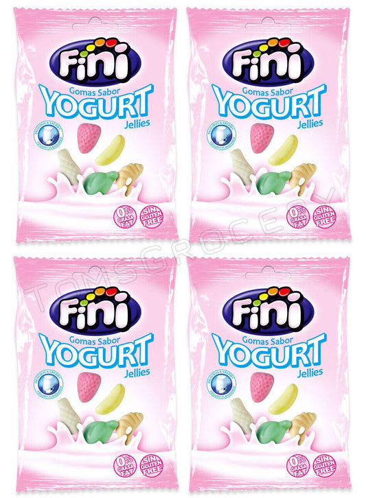 4 FINI YOGURT Jellies Gummy Candy Gluten Fat Free Sweets 90g 3.1oz