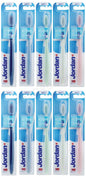 10 JORDAN CLEAN BETWEEN SOFT Ultra Thin Bristles Toothbrushes for Sensitive Gums