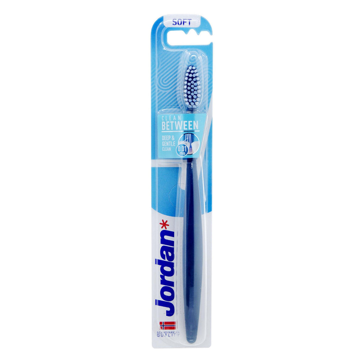 10 JORDAN CLEAN BETWEEN SOFT Ultra Thin Bristles Toothbrushes for Sensitive Gums