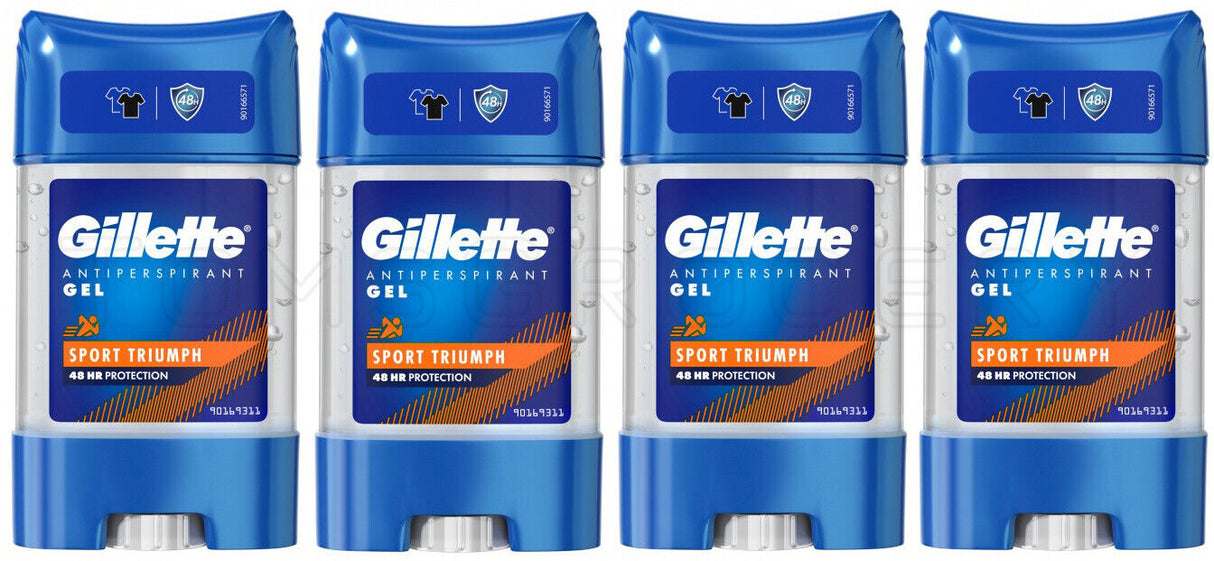 3 GILLETTE SPORT TRIUMPH 48h Protection Antiperspirant Gel Stick for Men 70ml
