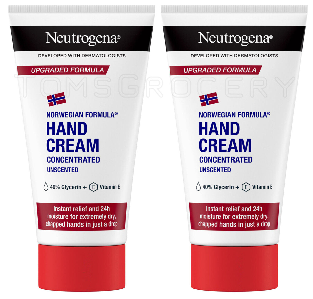 2 NEUTROGENA Concentrated Unscented Hand Cream for Extremely Dry Hands 75ml