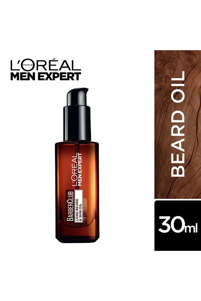 2 L'OREAL MEN EXPERT BarberClub Long Beard & Skin Oil 30ml 1 fl.oz.