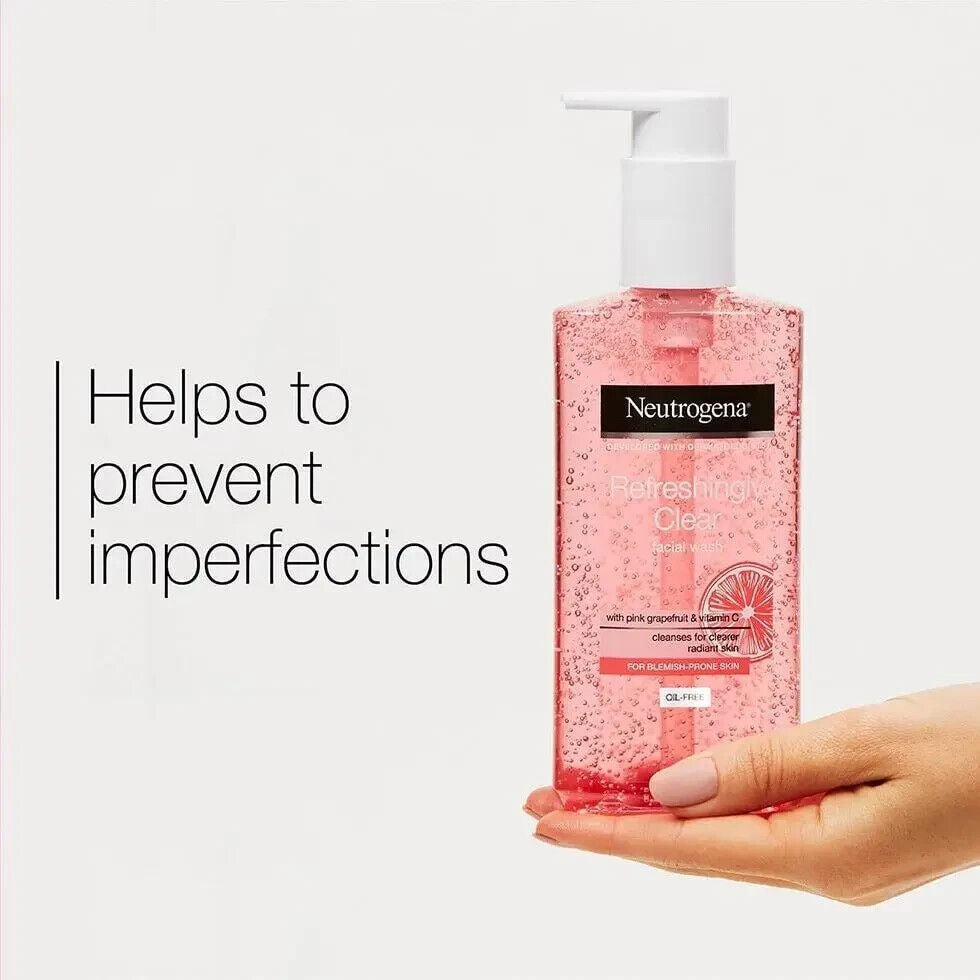 NEUTROGENA CLEAR & RADIANT Face Wash with Vitamin C & Pink Grapefruit 200ml