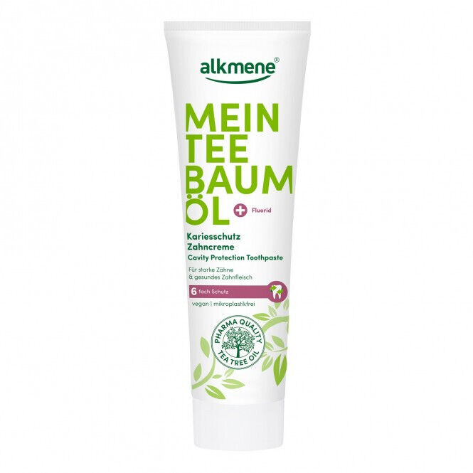 3 ALKMENE Tea Tree Oil Cavity Protection Fluoride Toothpaste 100ml 3.38fl. oz.