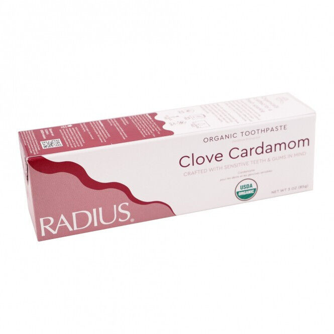 3 RADIUS CARDAMOM CLOVE Organic Daily Toothpaste for Sensitive Teeth 85g 3oz
