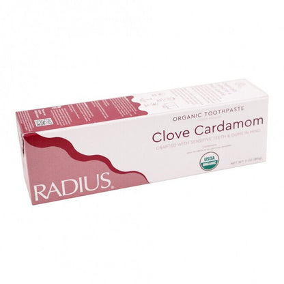 3 RADIUS CARDAMOM CLOVE Organic Daily Toothpaste for Sensitive Teeth 85g 3oz