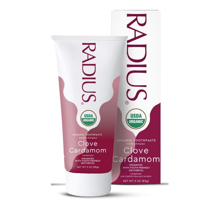 3 RADIUS CARDAMOM CLOVE Organic Daily Toothpaste for Sensitive Teeth 85g 3oz