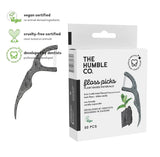 HUMBLE Mint Charcoal Floss Picks Toothpicks Dental Floss 50pcs