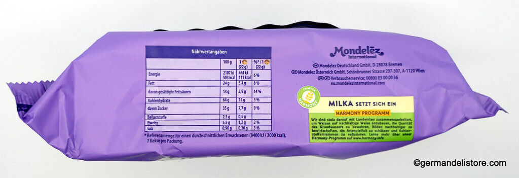 MILKA COOKIE LOOP Cookies with Alpine Milk Chocolate Sweets Snacks 132g 4.6oz