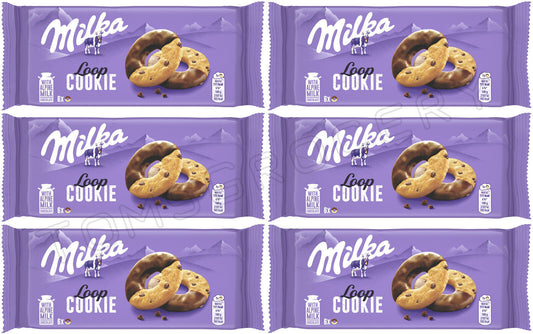 6 MILKA COOKIE LOOP Cookies with Alpine Milk Chocolate Sweets Snacks 132g 4.6oz