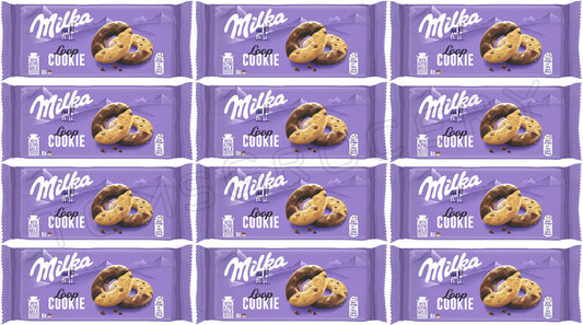 12 MILKA COOKIE LOOP Cookies with Alpine Milk Chocolate Sweets Snacks 132g 4.6oz