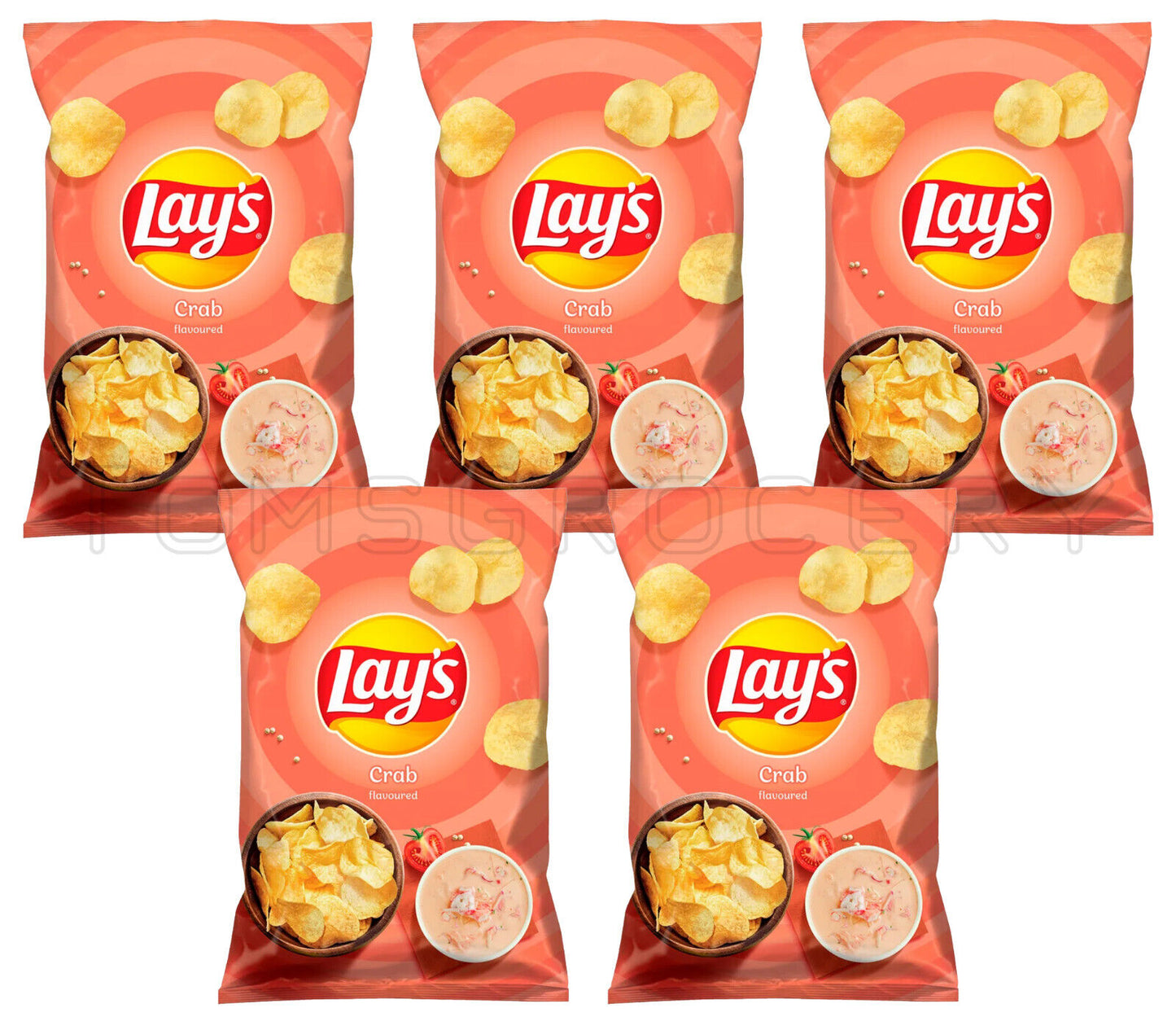 5 LAYS Crab Flavor Potato Chips Crisps Snacks 130g 4.6oz