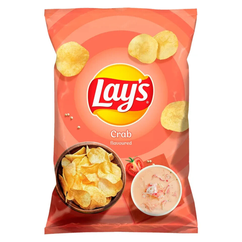 5 LAYS Crab Flavor Potato Chips Crisps Snacks 130g 4.6oz