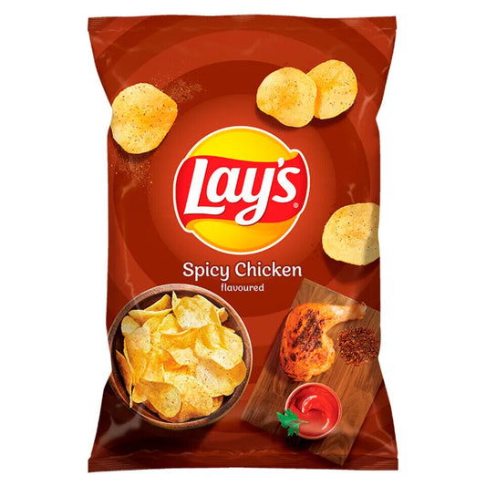 LAYS Spicy Chicken Flavor Potato Chips Crisps European Snacks 130g 4.6oz